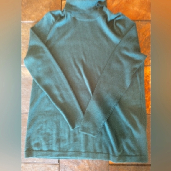 J. Jill Green Long Sleeve Turtleneck Medium - Picture 1 of 2